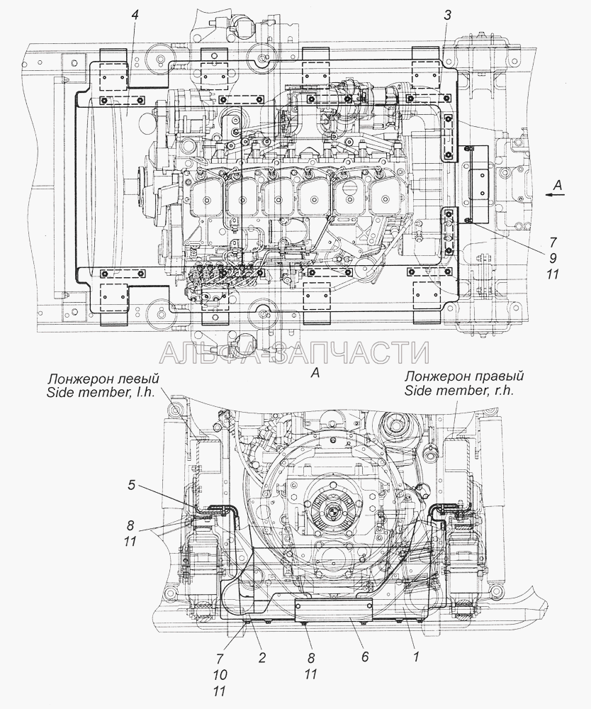 4308-1080010 Капотирование нижнего моторного отсека  